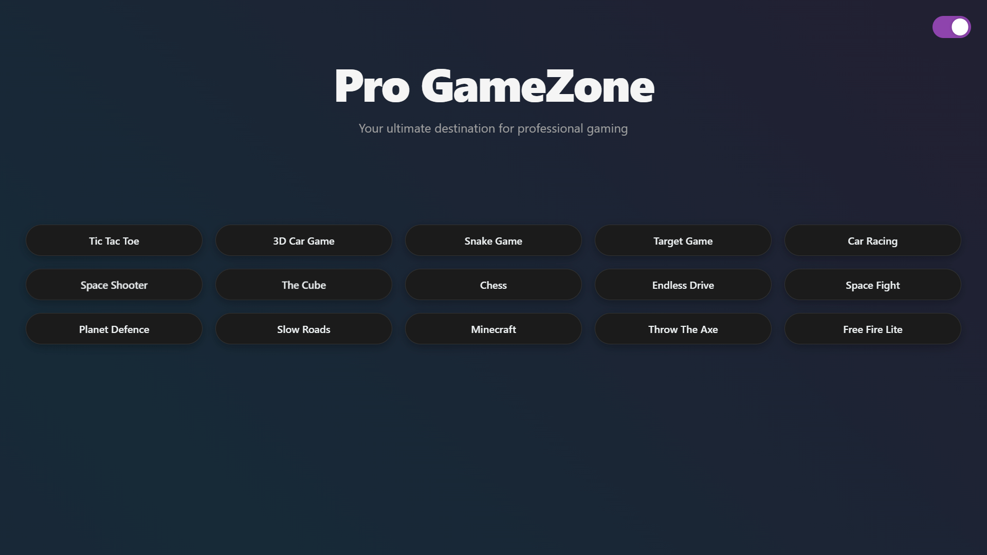 Gaming Website Project